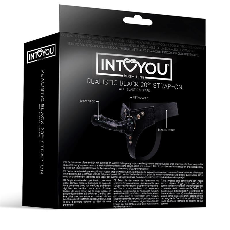 Strap-On Con Dildo Nero 20 cm