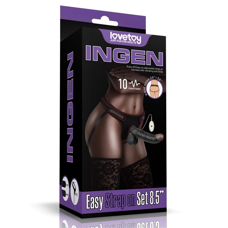 Strapon Vibrante 21 cm Nero Ingen
