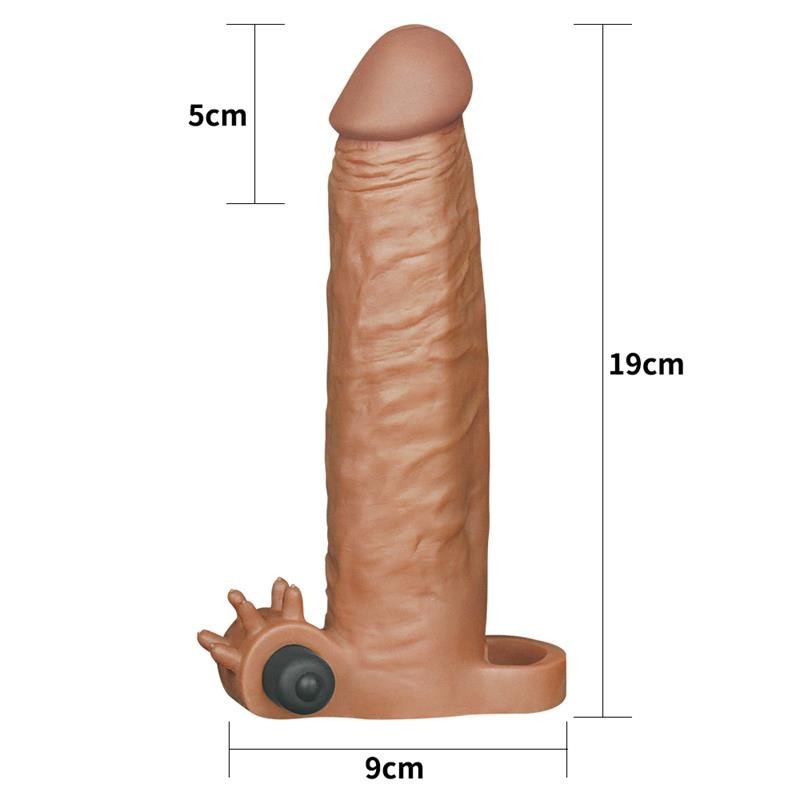 Prolunga Fallica + 5cm Vibrante X Tender Brown