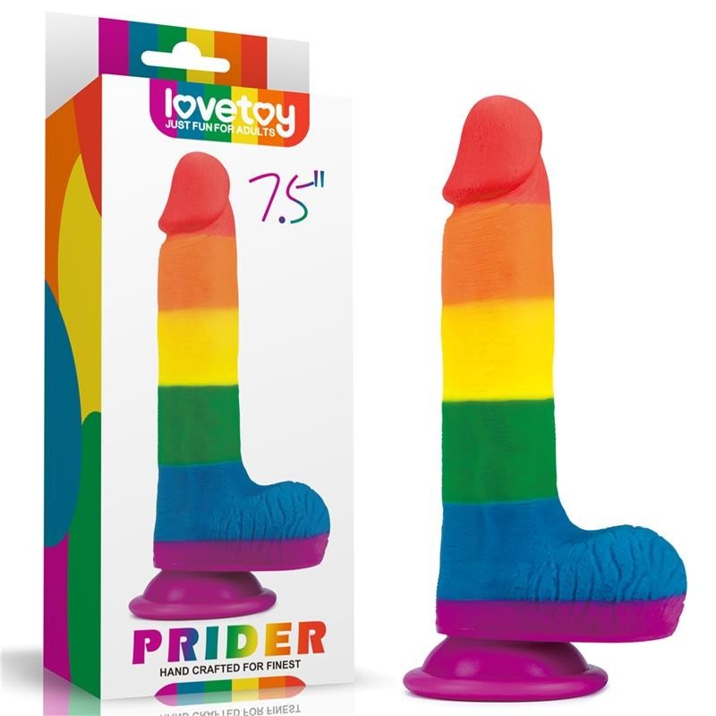 Dildo Pride Edition 19 cm Silicone Liquido 7.5