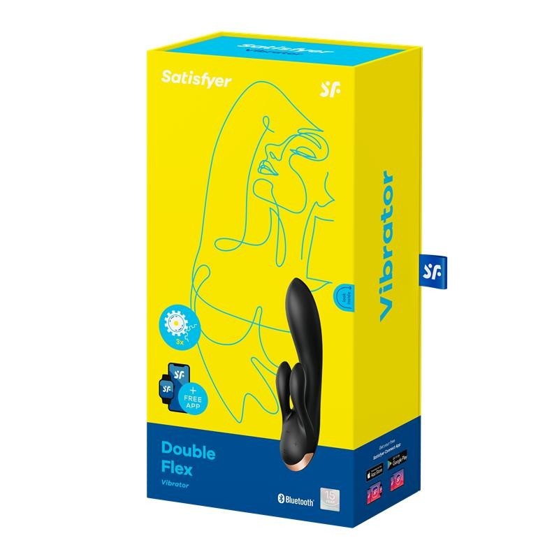 Vibratore con App Satisfyer Double Flex Nero