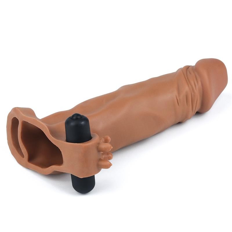 Prolunga Fallica + 4 cm Vibrante X Tender Brown