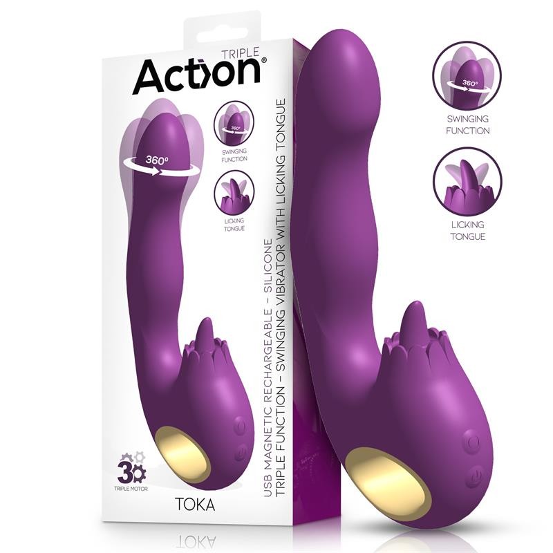 Vibratore Rabbit Rotante 21 cm Toka