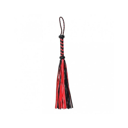 Frustino Sadomaso Vera Pelle 50 cm Rosso Nero