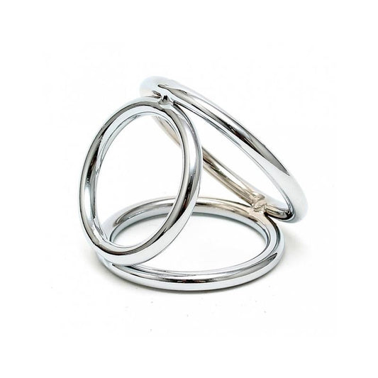 Cock Ring Triplo Acciaio Bondage