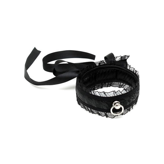 Collare Soft Bondage Nero con Pizzo