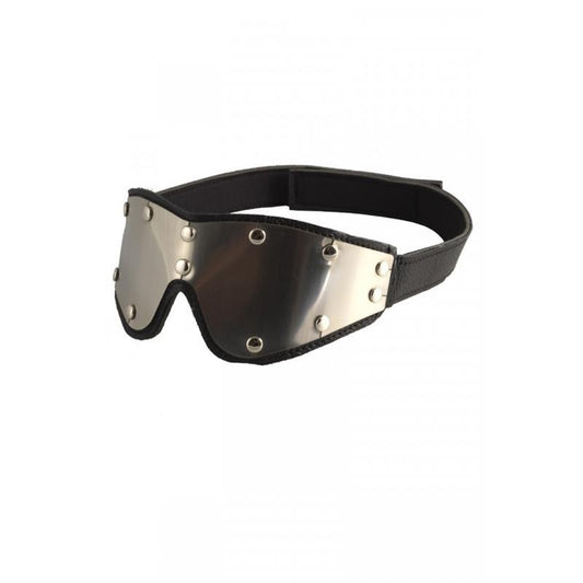 Maschera Bondage Metallo e Pelle