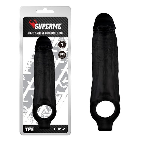 Guaina Per il Pene 22 cm nera