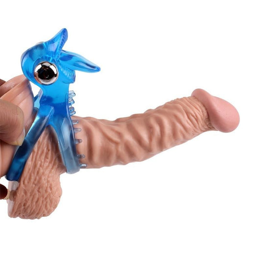 Anello Vibrante Doppio Tongue Blu