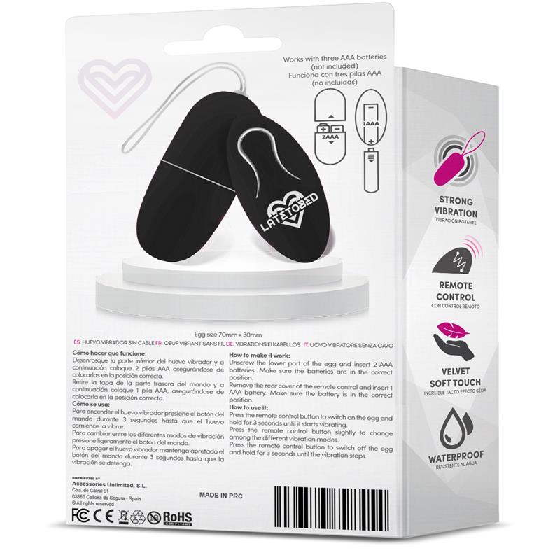 Ovetto Vibrante Wireless nero
