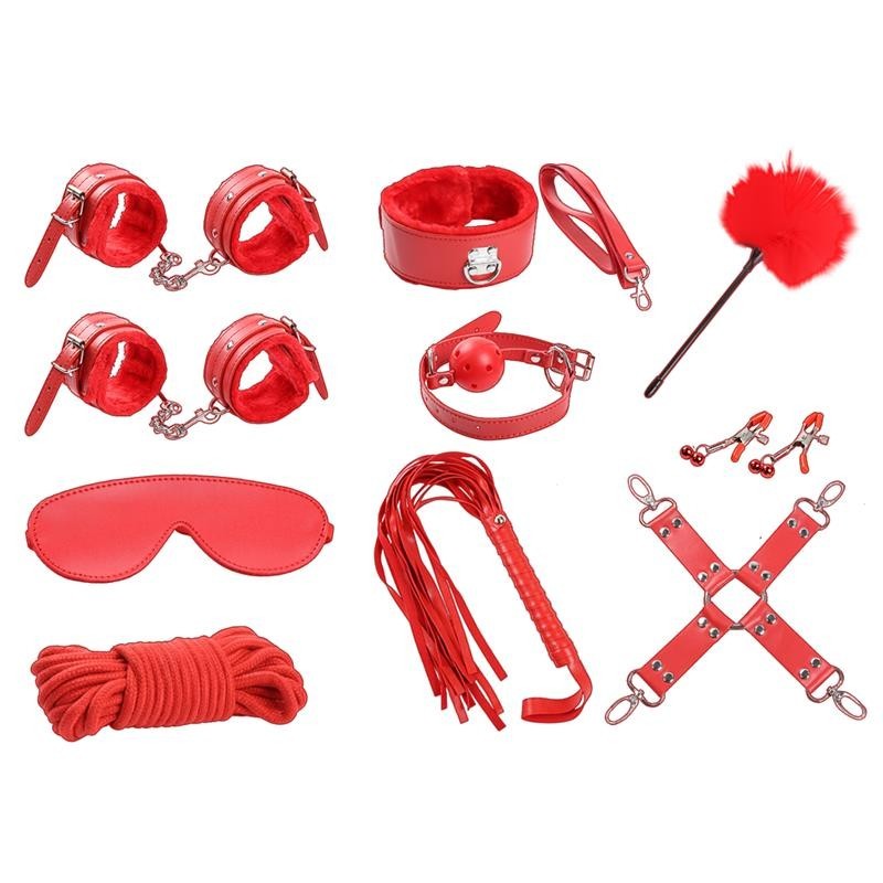 Kit Bondage 10 Pezzi Rosso