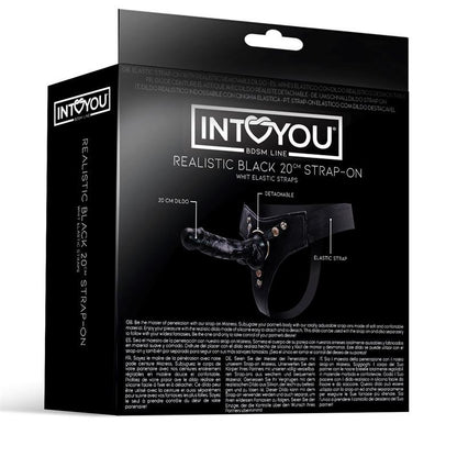 Strap-On Con Dildo Nero 20 cm