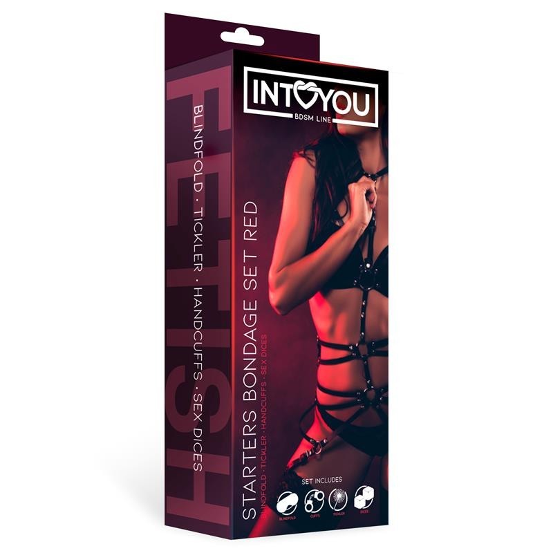 Kit Bondage 4 Pezzi Rosso