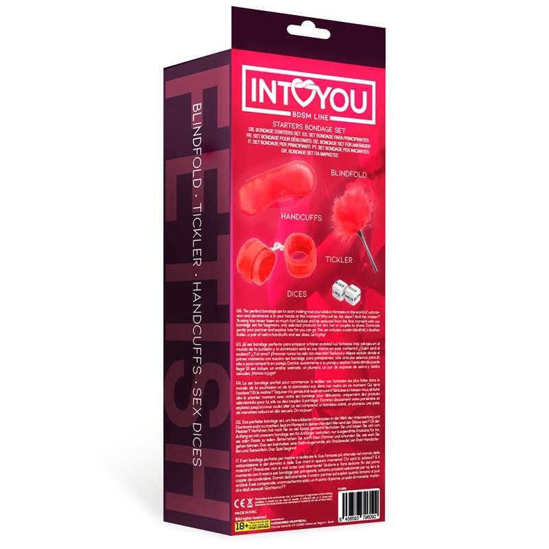 Kit Bondage 4 Pezzi Rosso