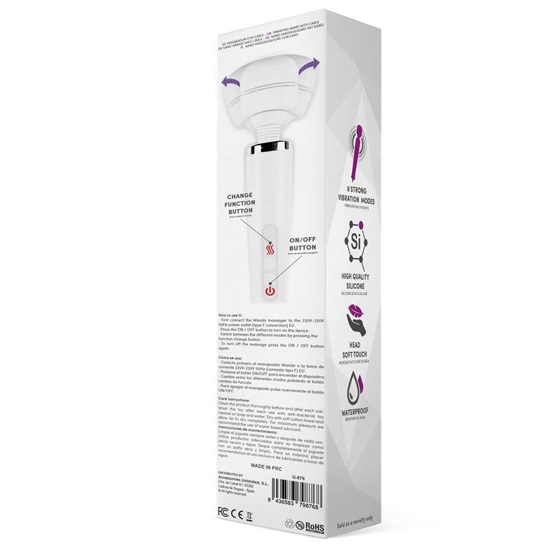 Vibratore Wand con Filo 32 cm Wired