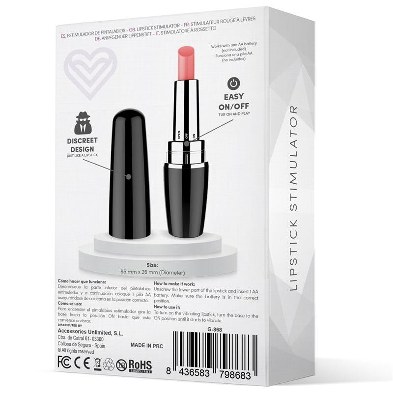 Rossetto Vibrante 9 cm Viblips Nero