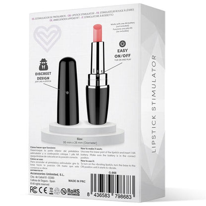 Rossetto Vibrante 9 cm Viblips Nero