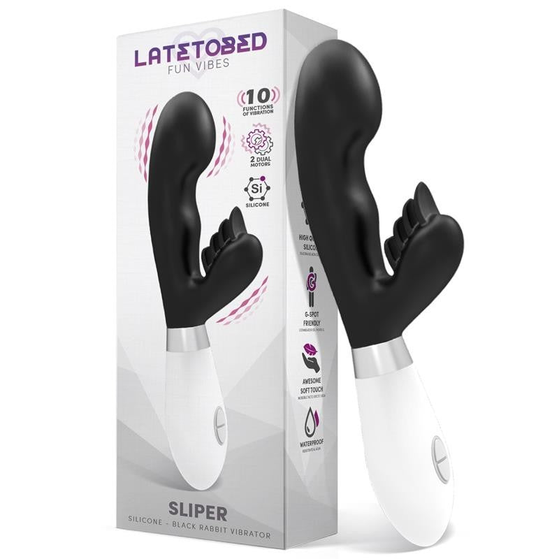 Vibratore Rabbit 21 cm Sliper Nero