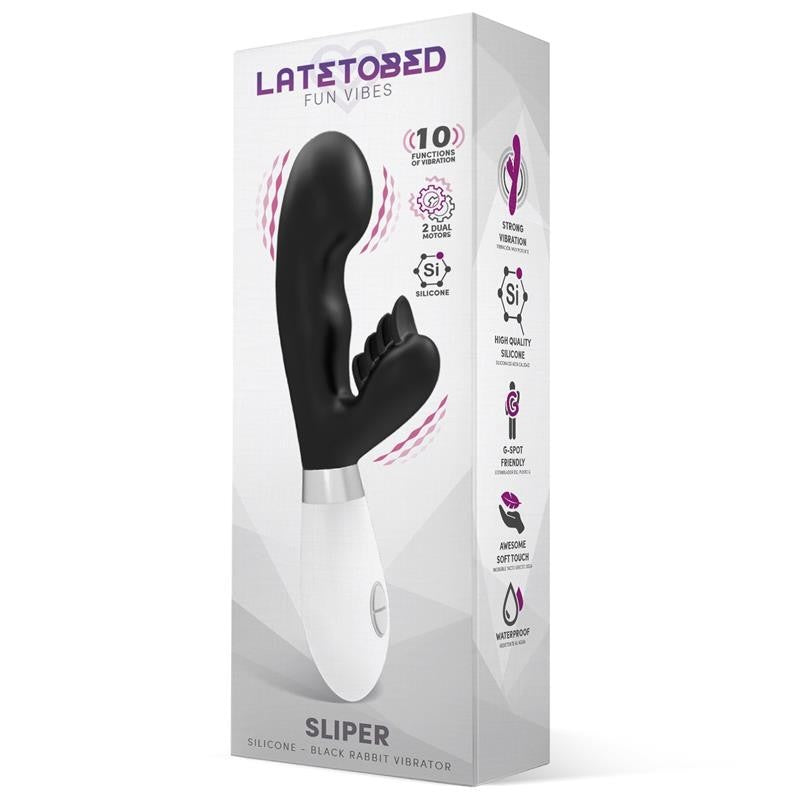 Vibratore Rabbit 21 cm Sliper Nero