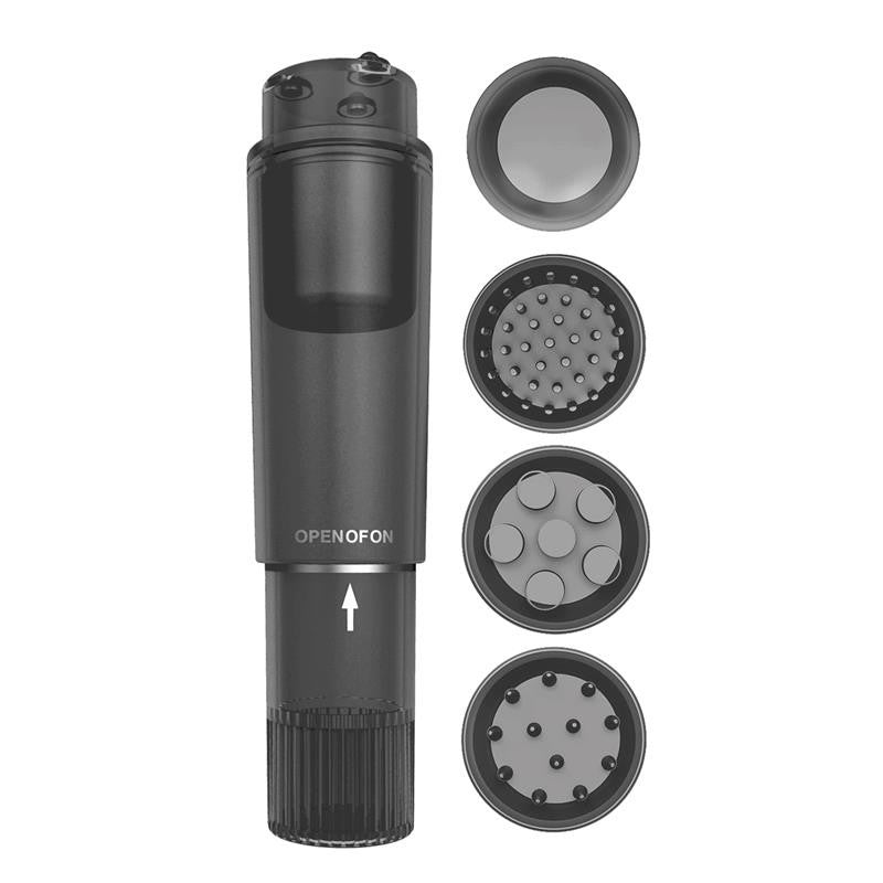 Vibratore Clitoride 10 cm Multi-Head Nero
