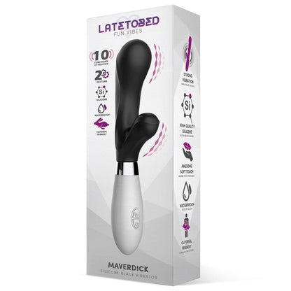 Vibratore Rabbit Silicone 21 cm Maverdick Nero