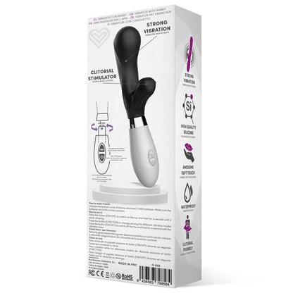 Vibratore Rabbit Silicone 21 cm Maverdick Nero
