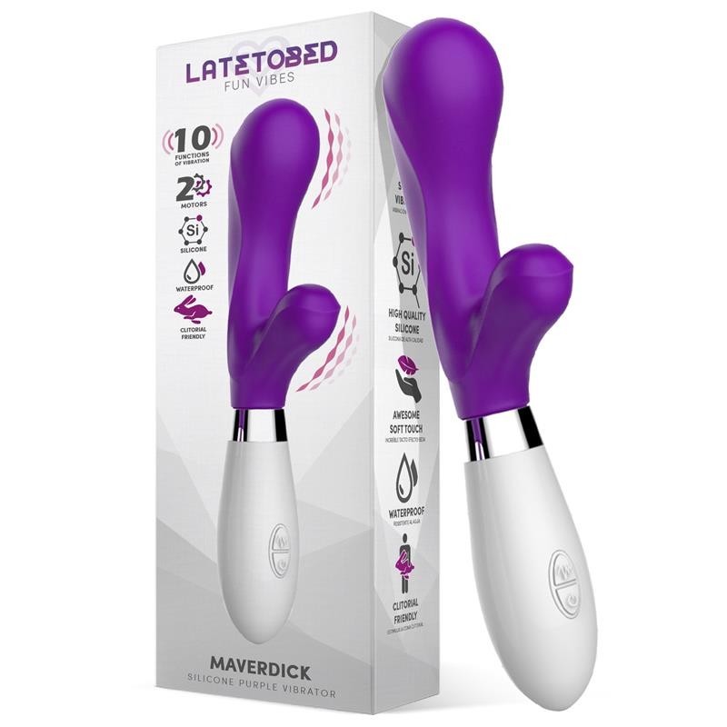 Vibratore Rabbit Silicone 21 cm Maverdick Viola