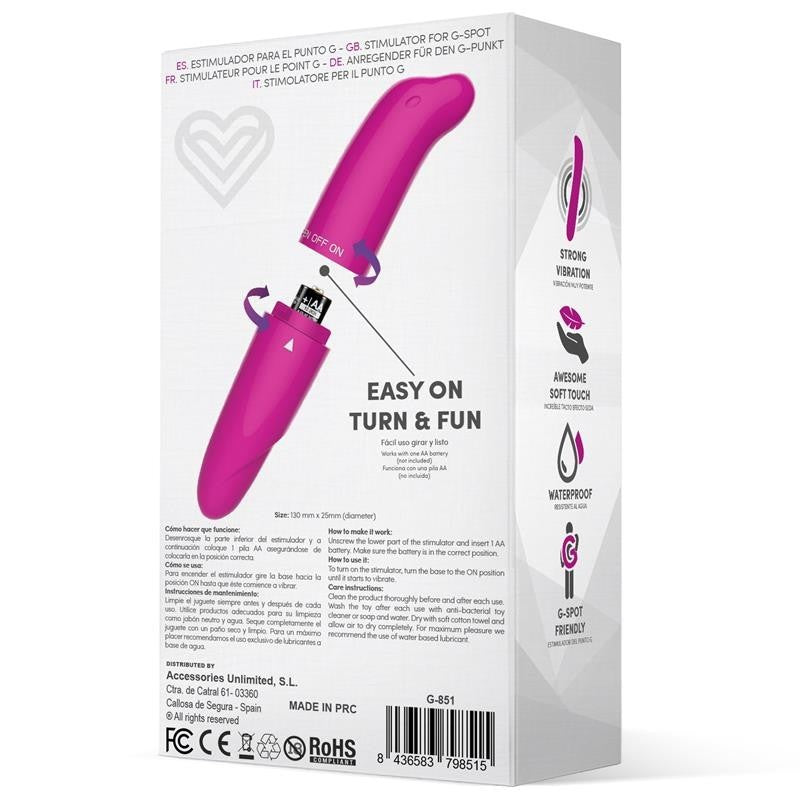 Vibratore Punto G 13 cm Morton Rosa