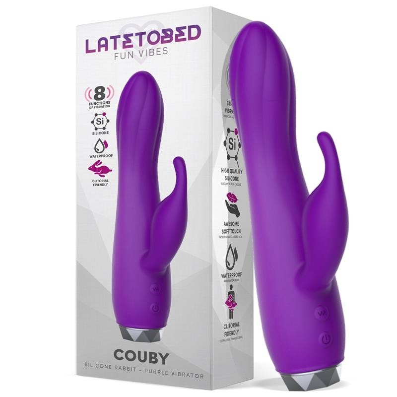 Vibratore Rabbit Silicone 16 cm Viola