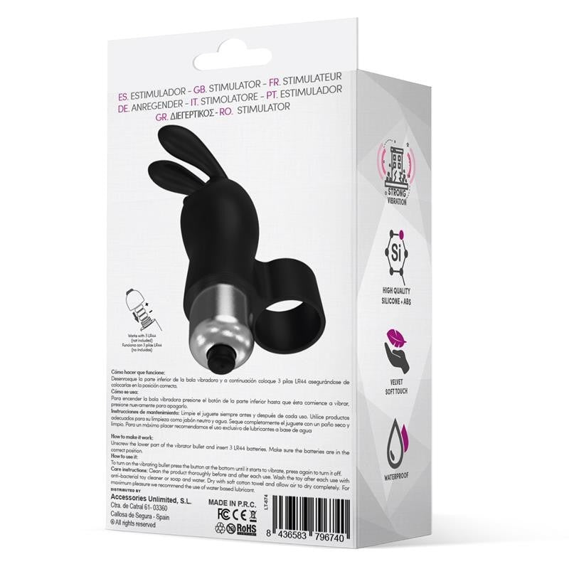 Stimolatore Clitoride da Dito Fingyhop Nero