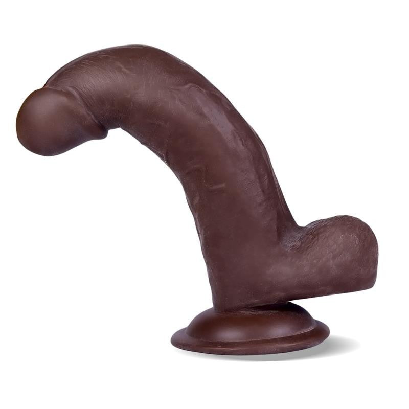 Dildo Nero Pelle Scorrevole 20 cm LikeTrue