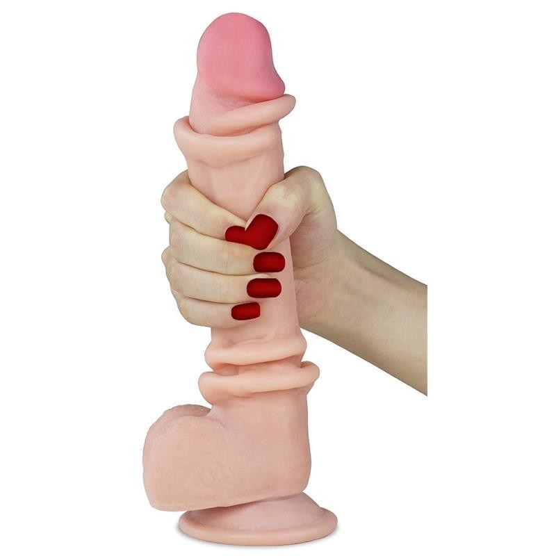 Dildo Pelle Scorrevole 24 cm Sliding 9,5