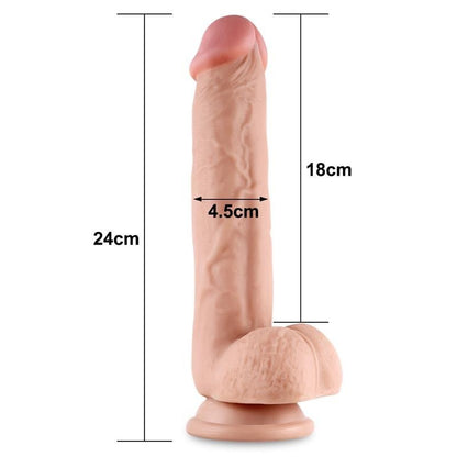 Dildo Pelle Scorrevole 24 cm Sliding 9,5