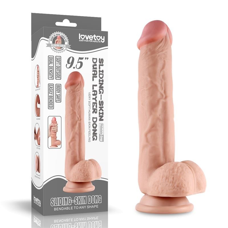 Dildo Pelle Scorrevole 24 cm Sliding 9,5