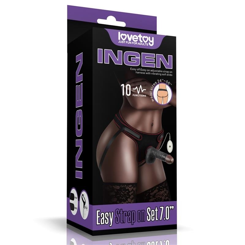 Strapon Vibrante 18 cm Nero Ingen