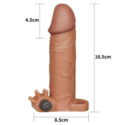 Prolunga Fallica + 4 cm Vibrante X Tender Brown