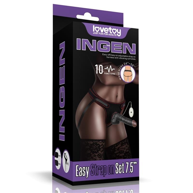Strapon Vibrante 20 cm Nero Ingen