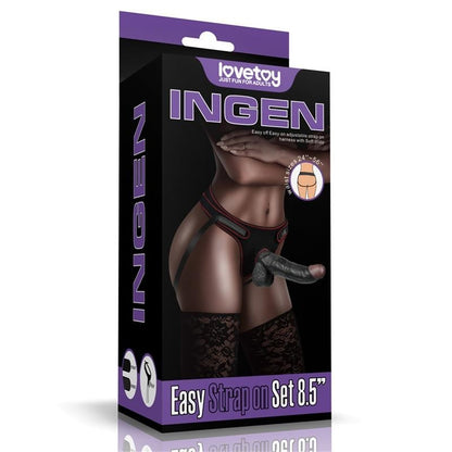 Strapon con Dildo Nero 21 cm Ingen