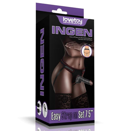 Strapon con Dildo Nero 19 cm Ingen