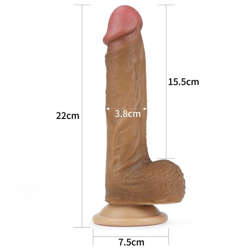 Dildo Nero 22 cm Silicone Liquido 8,5