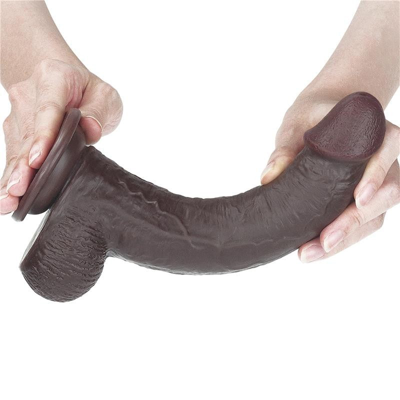 Dildo Pelle Scorrevole 23 cm Nero Sliding 9