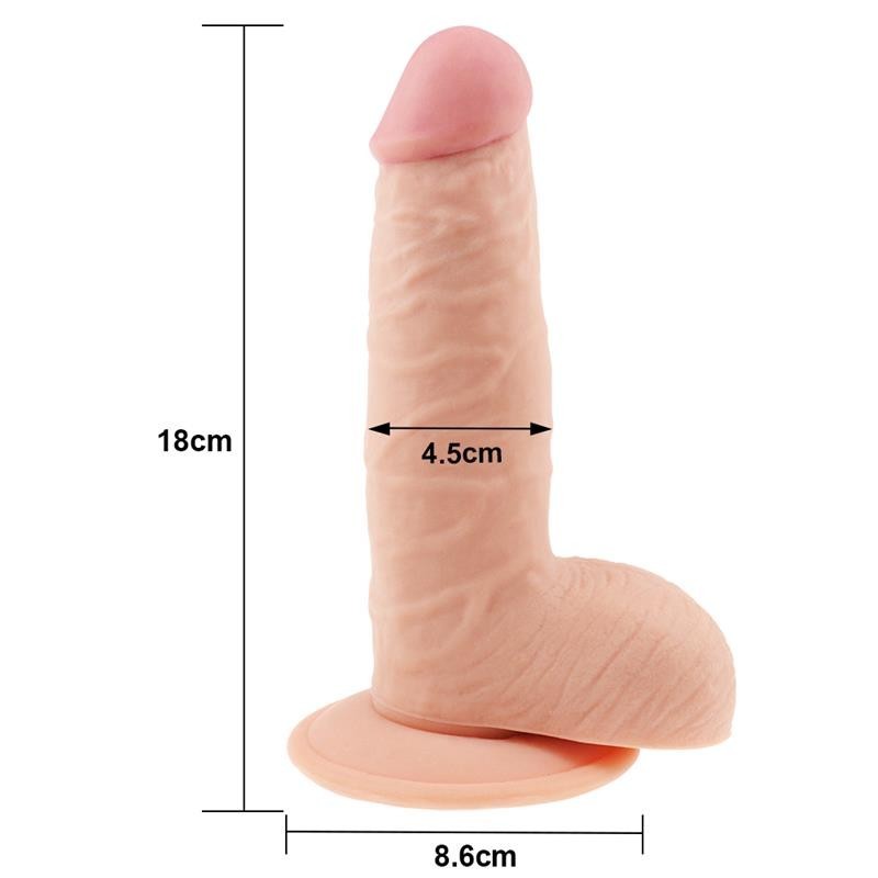 Dildo Realistico 18 cm Ultra Soft Dude 7,5