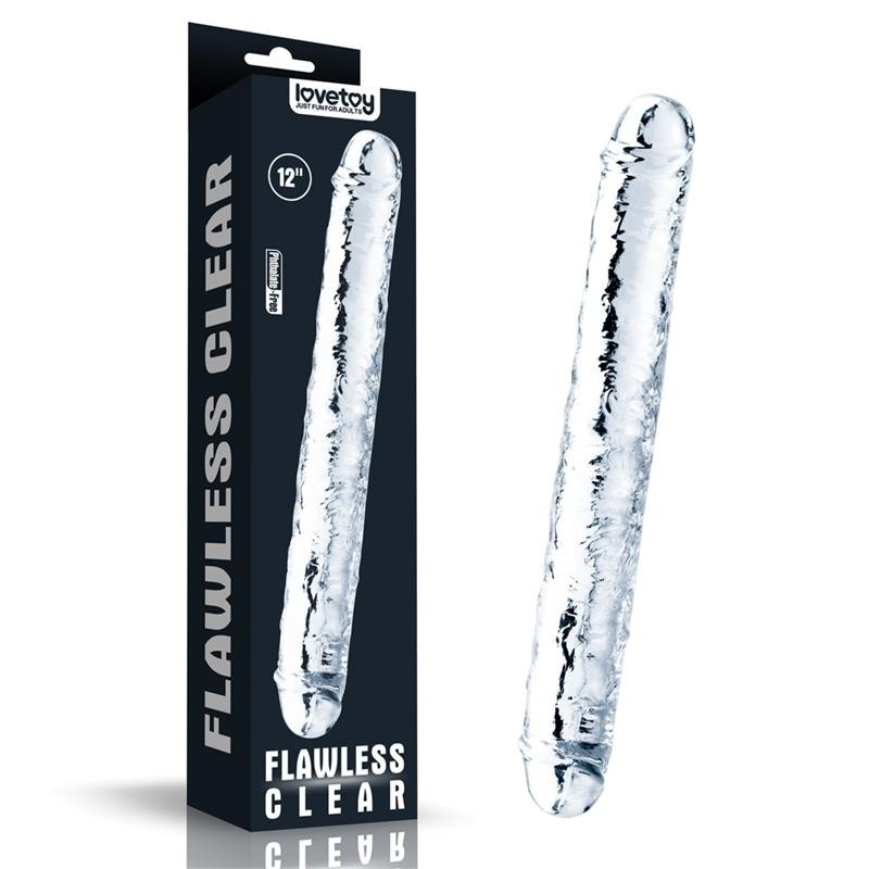 Dildo Doppio Trasparente 30 cm Clear 12