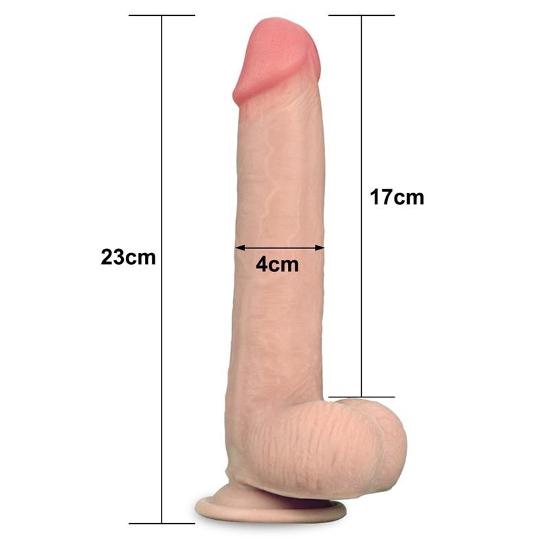 Dildo Pelle Scorrevole 23 cm Sliding 9