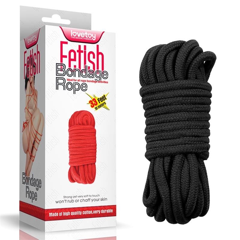 Corda Bondage 10 mt Cotone Nera