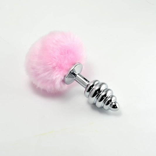 Coda Anale Coniglietto Spiral Rosa