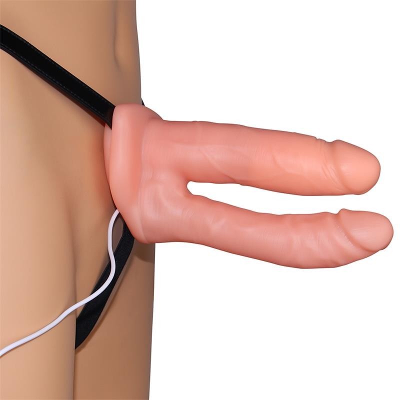 Fallo Doppio Indossabile Vibrante 16 cm
