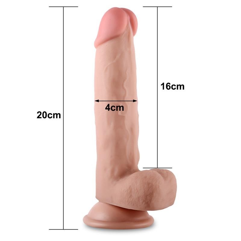 Dildo Pelle Scorrevole 20 cm Sliding 8