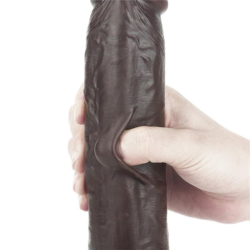 Dildo Pelle Scorrevole 24 cm Sliding 9,5 Nero