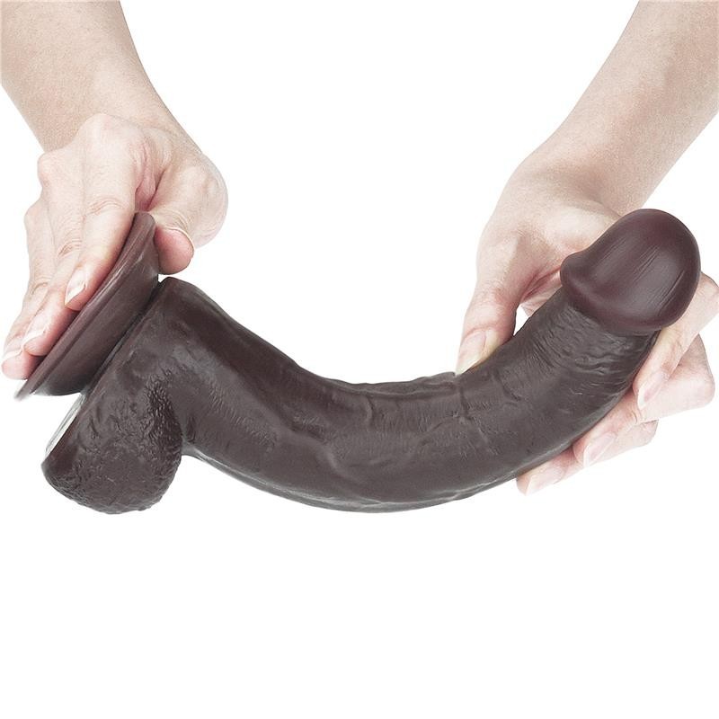 Dildo Pelle Scorrevole 24 cm Sliding 9,5 Nero